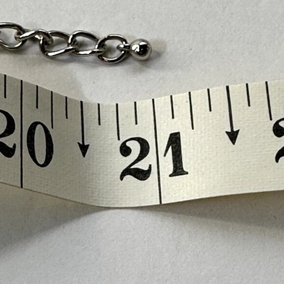 EUC New York & Company Red and Silver Statement Necklace Evening Cocktail Party - Picture 7 of 8